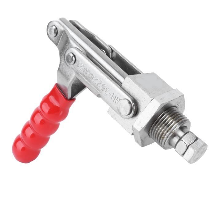 Ensemble de pinces à bascule à dégagement rapide 2Pcs Fer galvanisé 110lbs / 50kg Capacité 2,6 Pince à loquet à poussée fixe rapide Pince à bascule verticale avec vis 4M