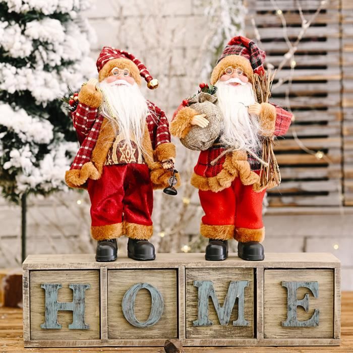 Décoration de Noël Père Noël Bureau Figure Poupée Santa Claus pour la