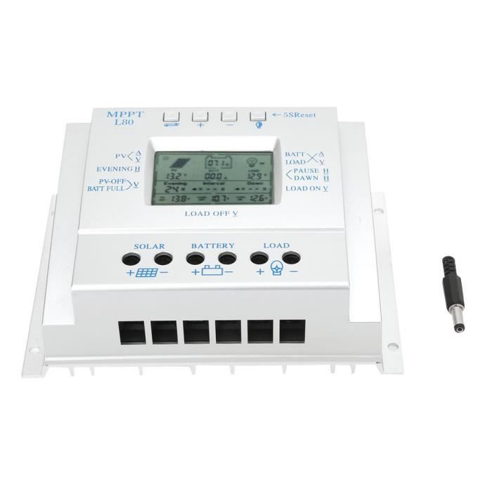Contrôleur De Charge Solaire LCD MPPT 10A 12V Avec Connecteur SAE - Étanche Et Intelligent