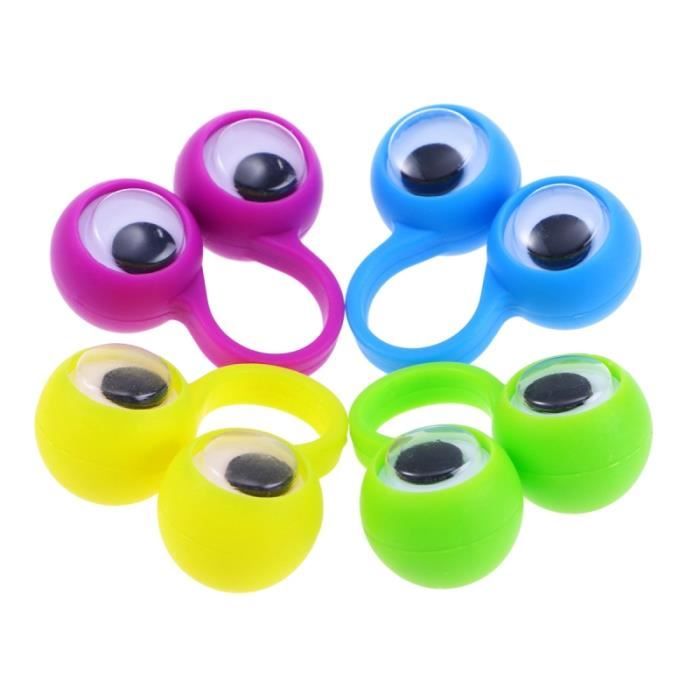 20 Marionnettes à Doigts Œil - Jouet Éducatif Enfants - Pour Spectacles Et Fêtes - Couleurs Aléatoires