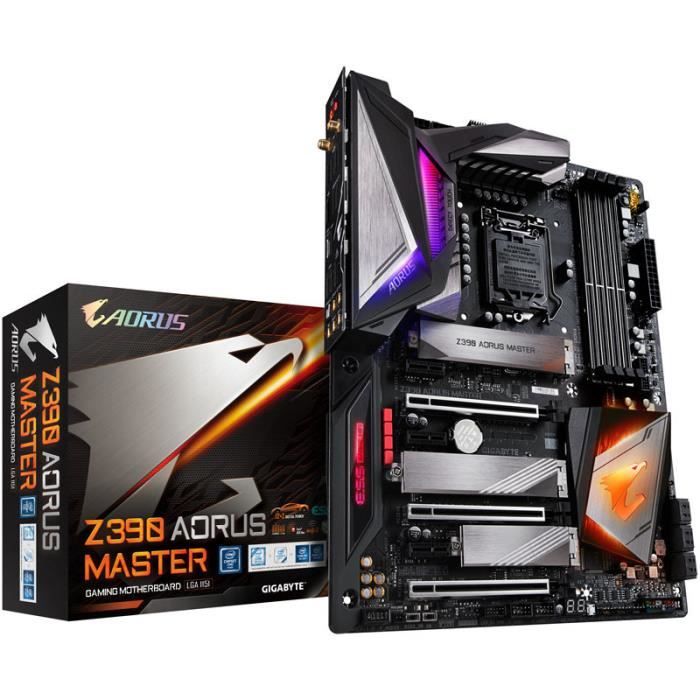 GIGABYTE Carte Mère Aorus Ultra Durable Z390 AORUS MASTER – Intel Chipset – Socket H4 LGA-1151 – 64 Go DDR4 SDRAM RAM maximale