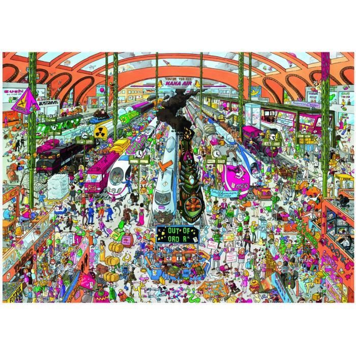 Puzzle MERCIER Train Station Schone - 2000 pièces - 68 8 x 96 6 cm