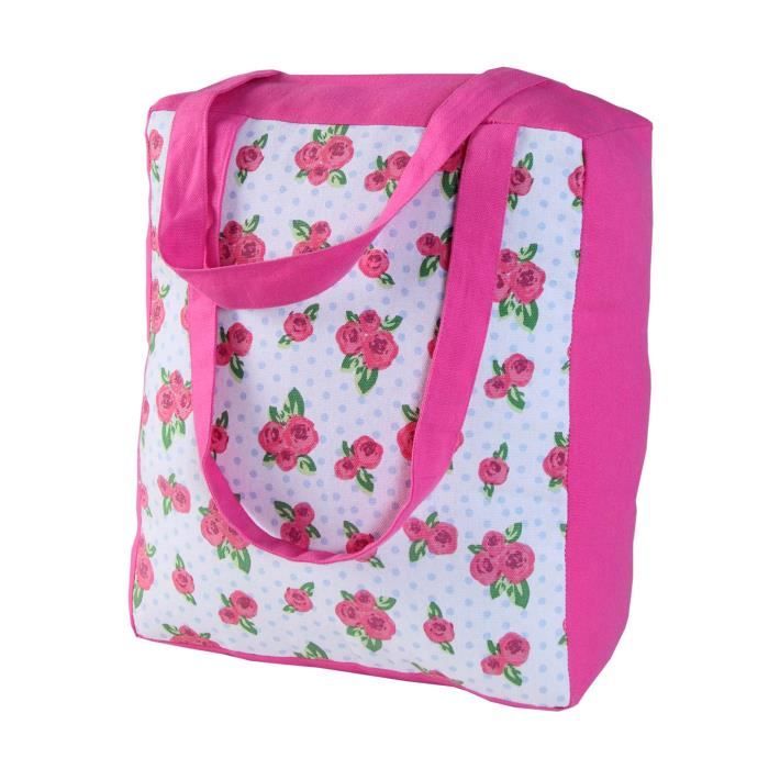 Sac coton anses roses