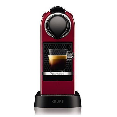 Krups Nespresso CitiZ 1L Noir Rouge Cafetière autonome Coffee Capsule café noir rouge