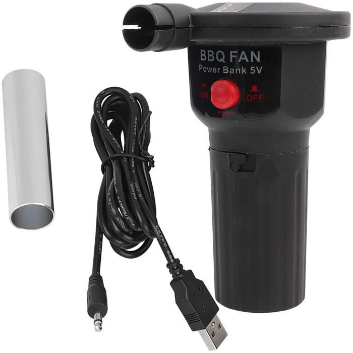 Zwinner Souffleur D'Air Portable Pour Barbecue - Ventilateur Électrique USB 5V, Démarreur Charbon De Bois, Idéal Camping Et Gril Extérieur