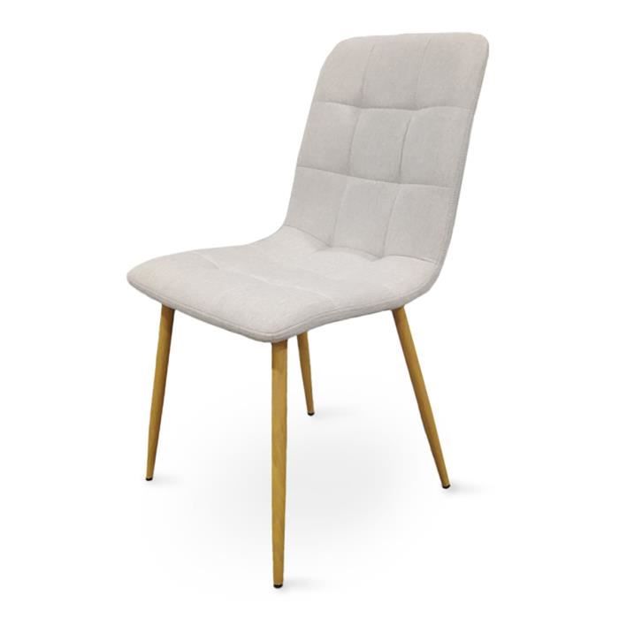 mc haus · maya beige x4 · pack 4 chaises beige pour la salle à manger, le salon,  le bureau ou la terrasse. style vintage.