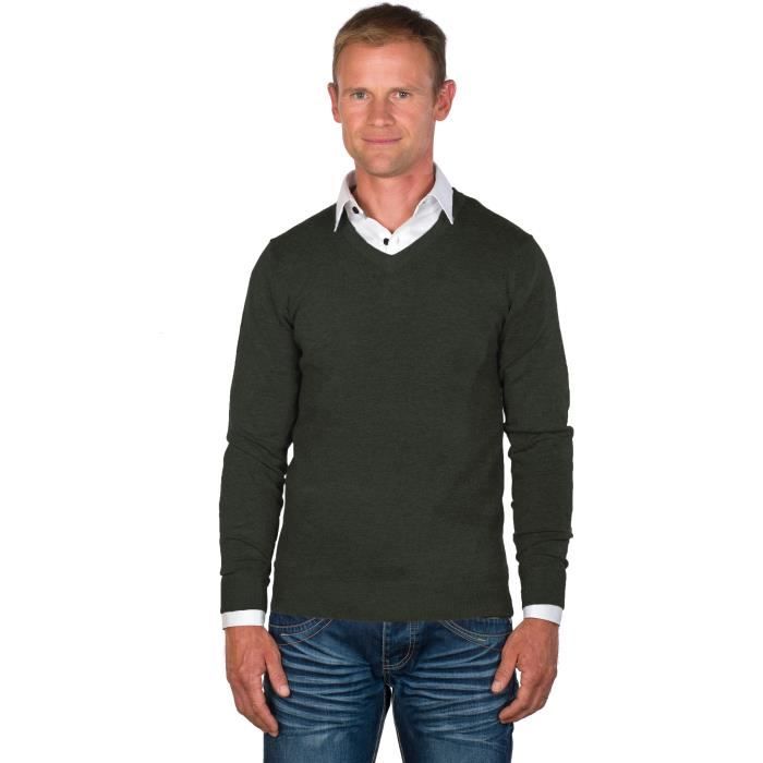Pull homme col chemise - Cdiscount