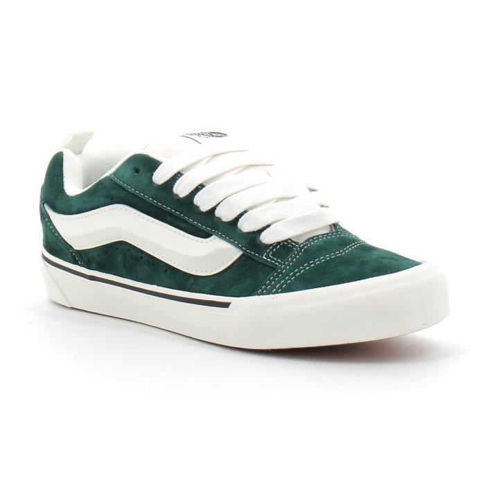 Vans Chaussures basses à lacet pour adulte VANS Knu Skool Vert - Homme - Lacets - Plat - Daim-Nubuck