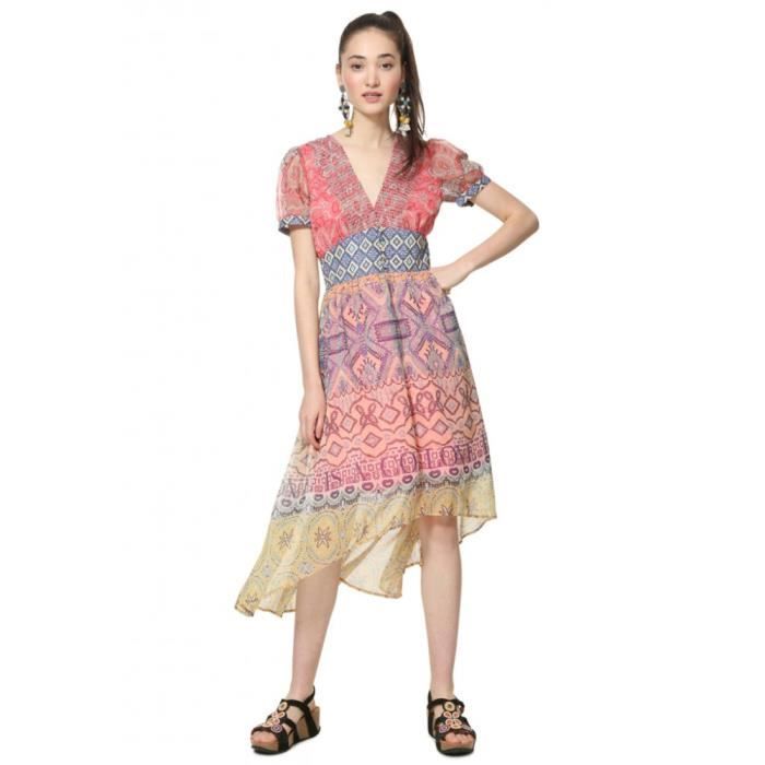 Desigual Robe femme Nana corail 19SWVW34 - Taille - 36