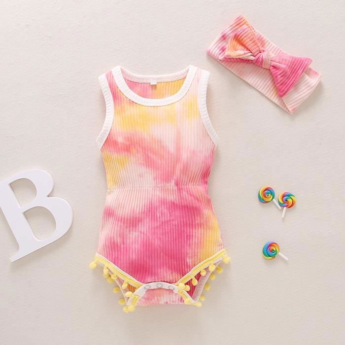 Ensemble Barboteuse + Pantalon + Bandeau Fille Bébé – Tricot Côtelé Imprimé Pâquerettes Automne Hiver – 0-24 Mois Mignon Et Doux