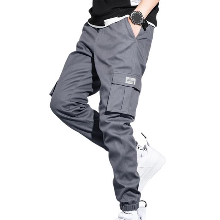 Pantalon Jogging Homme En Peluche épais - Coupe Baggy, Taille élastique, Poches Cargo | Chaud Pour Automne/hiver