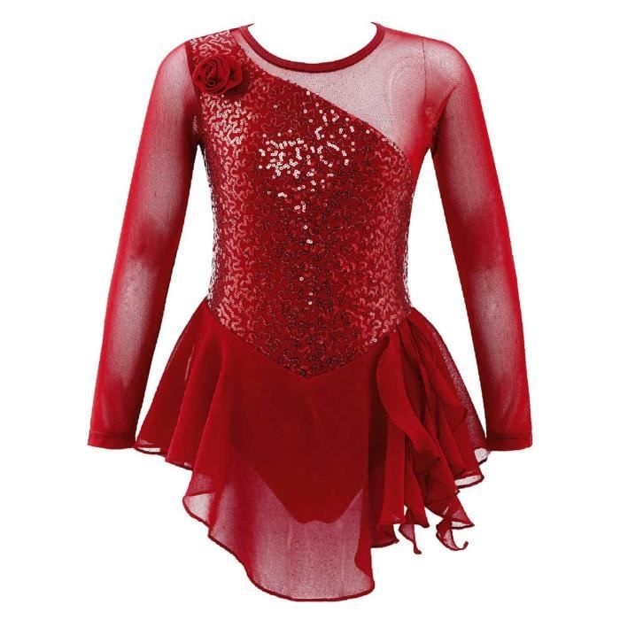 Robe De Danse Justaucorps Strass Pour Fille - Ballet, Jazz, Patinage Artistique, Taille 6 à 16 Ans