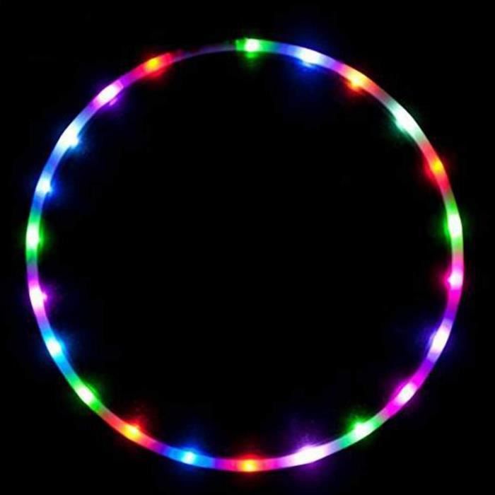 Cerceaux à LED changeant de couleur, plusieurs cerceaux lumineux pour adultes et enfants , cerceaux de danse multicolores - 60cm