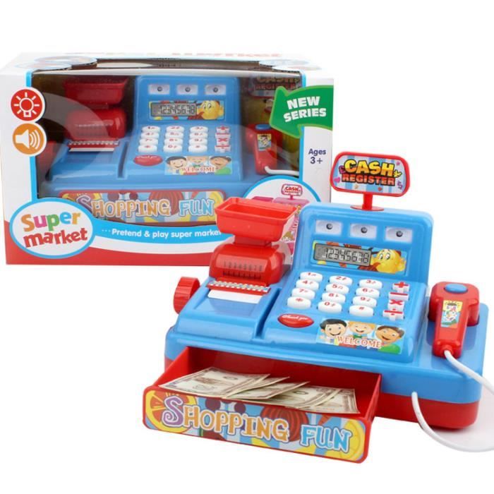 Caisse Enregistreuse Jouet Pour Enfants 3+ Ans – Avec Lumières, Sons, Scanner Et Tickets – Jouet Imitation Supermarché Réaliste