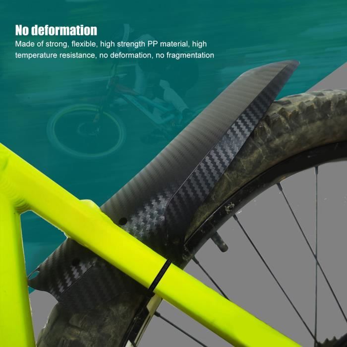 Garde-boue Vélo 3 Pièces – Anti-éclaboussures, Montage Rapide, Noir/bleu/blanc, 32x11 Cm, Plastique Durable
