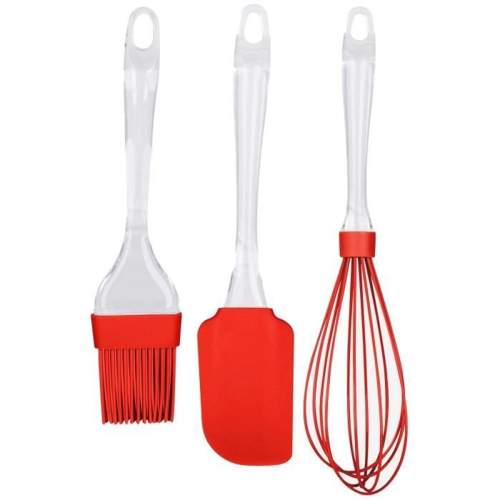 Generic Ustensiles de cuisine en silicone de qualité supérieure (spatule et  pinceau) - Lot de 2 à prix pas cher