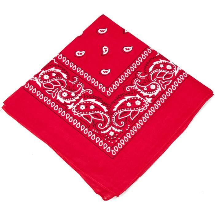 Lot De 7 Foulards En Coton Dont 4 Avec Impression Cachemire - TIMBRES