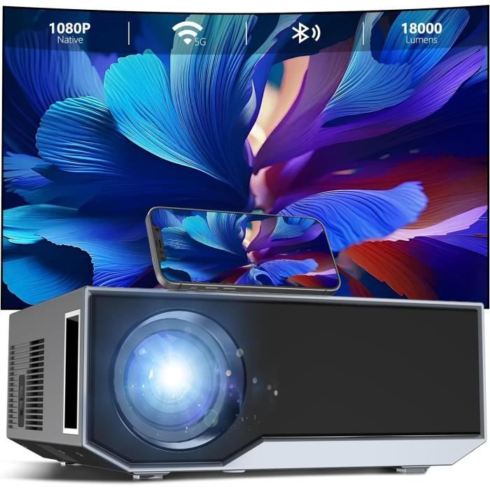 Rétroprojecteur Avec 5G Wifi, Bluetooth Projecteur, Full Hd 1080P ...