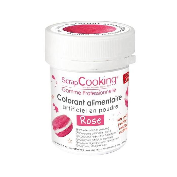 Colorant alimentaire (artificiel) - Rose - Scrapcooking