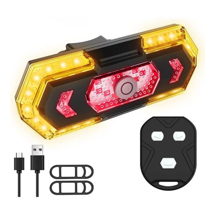 Feu Arrière Intelligent HONITANO – Clignotants LED, Capteur D'inclinaison, USB Rechargeable, étanche IP