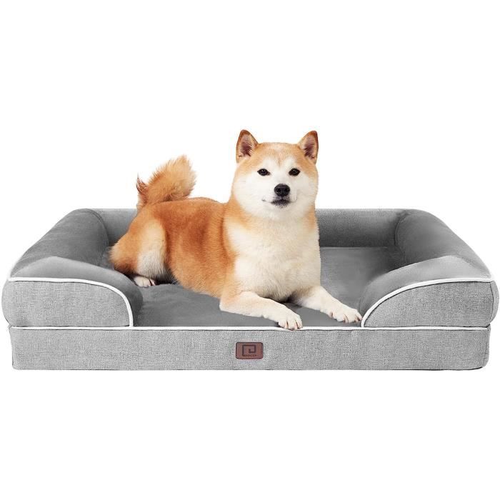 Comparer les prix de EHEYCIGA Panier Chien Grande Taille Memoire de Forme, Lit pour Chien Orthopedique Imperméable, Canapé pour Chien Dehoussable Lav320