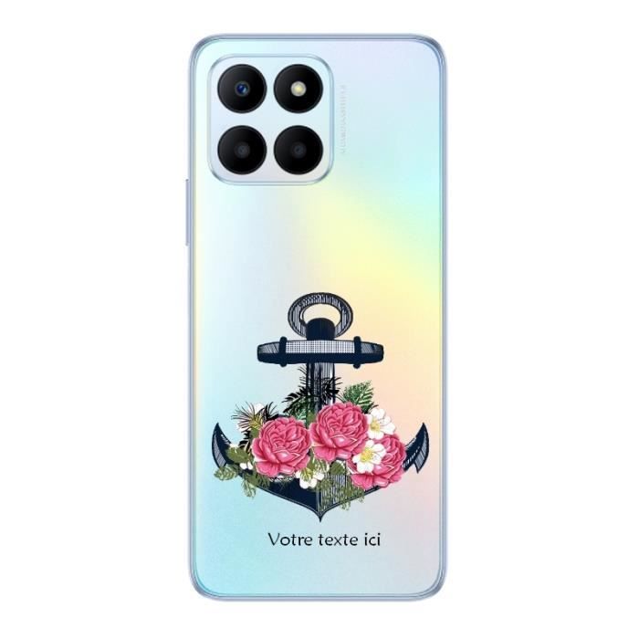 Coque Taperso Compatible Honor X8 5G Et X6 Personnalisable Avec Votre Prenom 16 Motif Coeur Noir
