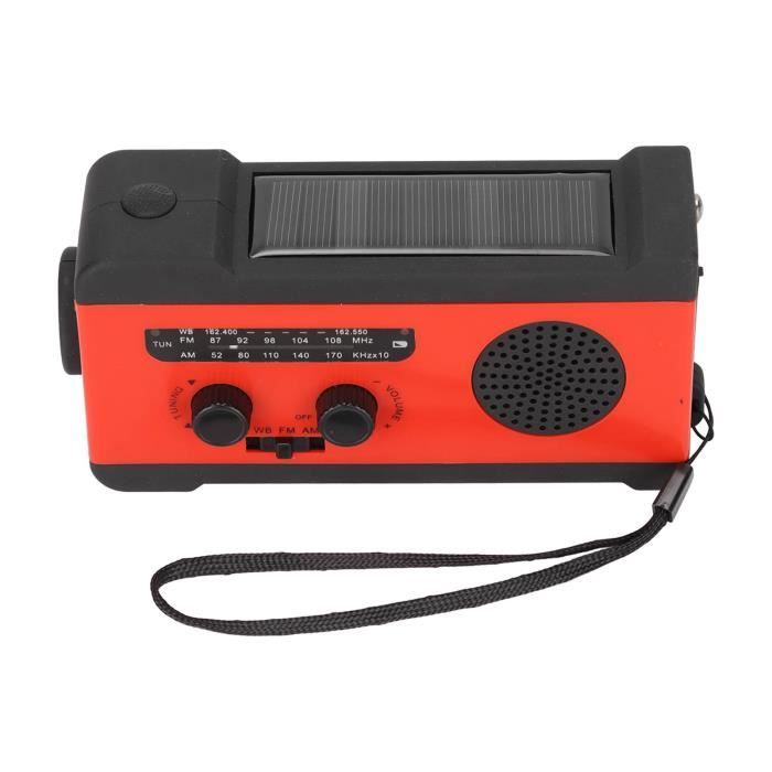 Radio D'Urgence, Radio À Manivelle Portable Radio Météo Solaire Auto