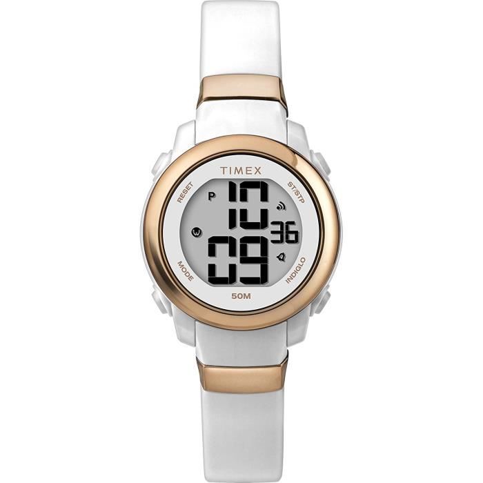TIMEX - Montre Femmes - Quartz - Digital - Bracelet Plastique Blanc -  TW5M29400 Blanc, - Achat/vente montre Neuf - Cdiscount