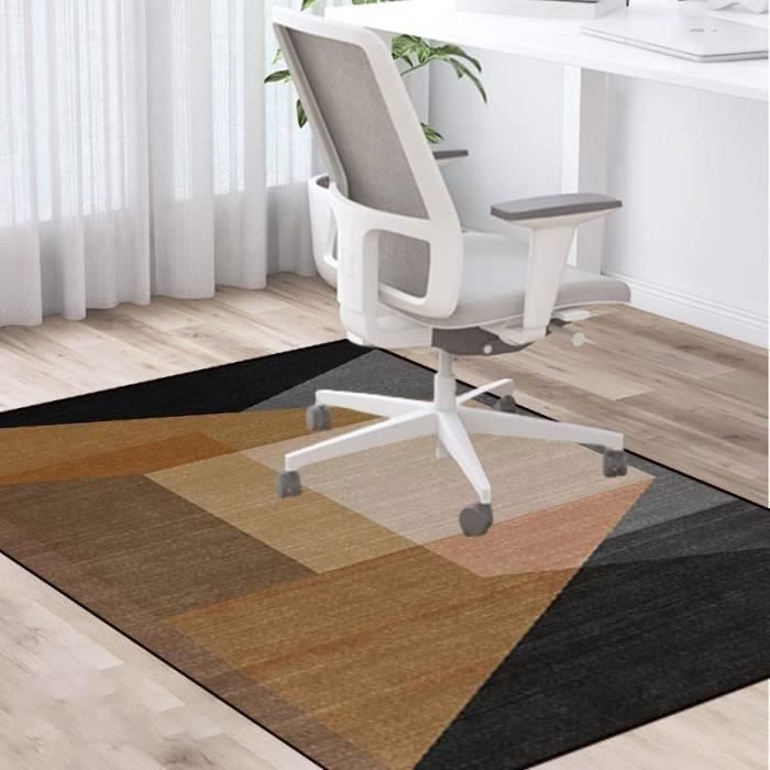 Vicwe Tapis Chaise De Bureau 120x150 Cm - Tapis Gaming Antidérapant Pour Sol Dur Noir