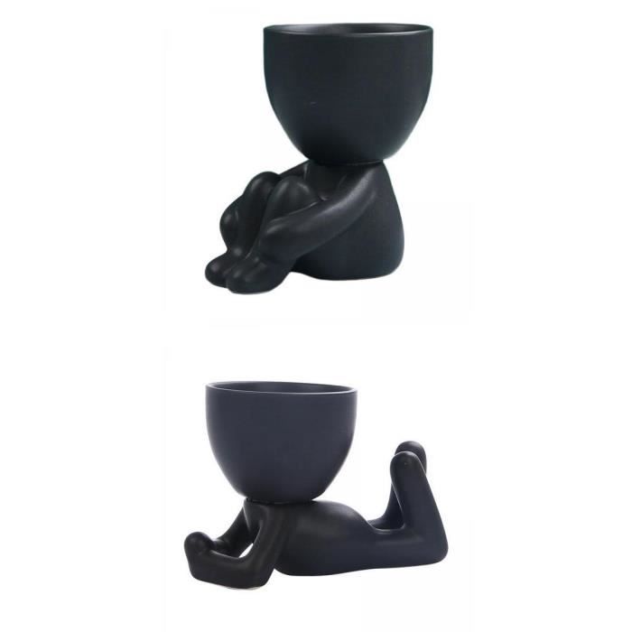 Faccia pianta Pot Testa pots Fiori Pots per Piante di Casa Resina Carino Lady Statua Decor Piano Gift