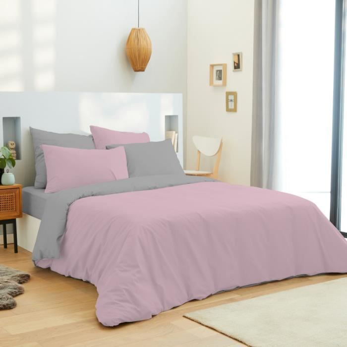 Drap Housse 140x190 Fraise + 2 Taies – Microfibre Douce 30 Cm Bonnet Profond, Imperméable & Respirant – Lot 3 Pièces Ultra Confort !