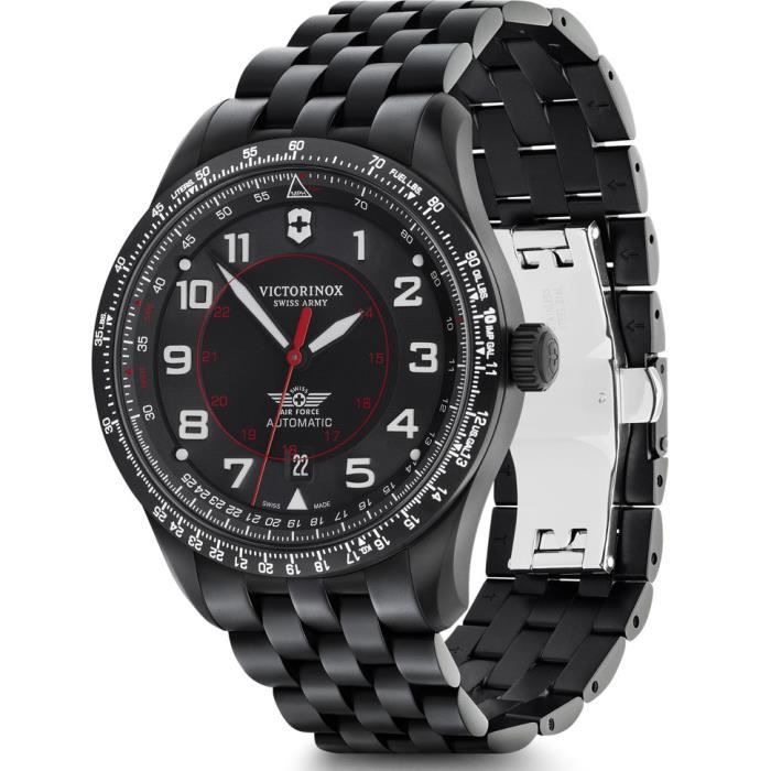 Montre - VICTORINOX - Airboss 241974 - Mécanique - Noir - Acier inoxydable - Etanche 10 ATM Montre - VICTORINOX - Airboss 241974 - Mécanique - Noir - Acier inoxydable - Etanche 10 ATM