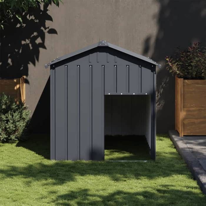 Niche Pour Chien vidaXL – Acier Galvanisé, Toit Protecteur - vue 2