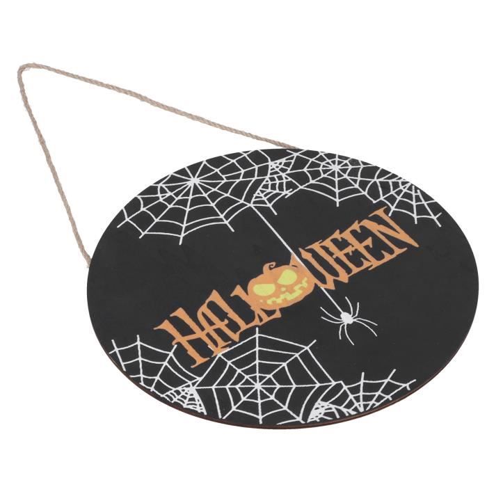 Panneau Suspendu Halloween En Bois | Décor De Porte Avec Vampire, Fantôme, Chauve-souris | 29 X 17,5 Cm | Pour Intérieur Et Extérieur - 9