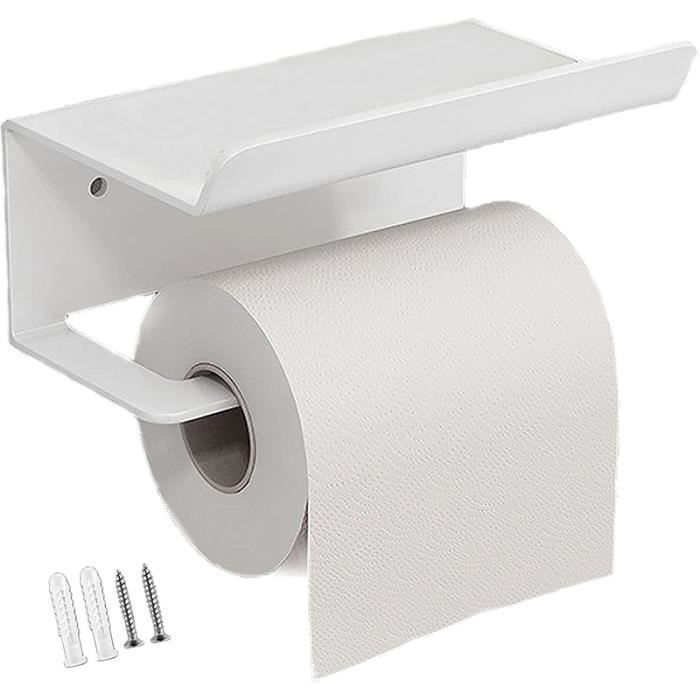 Porte Papier Toilette, Support Papier Rouleau Derouleur Papier WC, Support  Papier Toilettes pour Salle de Bain et Cuisine