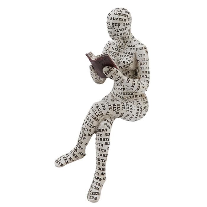 Moritz Figurine décorative ours de lecture avec lunettes, lit le
