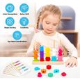 Montessori Jouet à Partir de 2, 3, 4, 5 Ans,Jouet en Bois Puzzle Jouets d'activité,Jeu de Tri,GarçOn et Fille,Jeux éDucatif, Cadeau-1