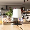 Lampe de table sans fil - LUMISKY - STANDY MINI Dark - H25 cm - Pied en acier noir - LED blanc chaud et blanc-1