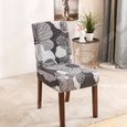 TD® Housse de chaise élastique ensemble de coussin de chaise hôtel restaurant général simple table à manger et housse de chaise-1