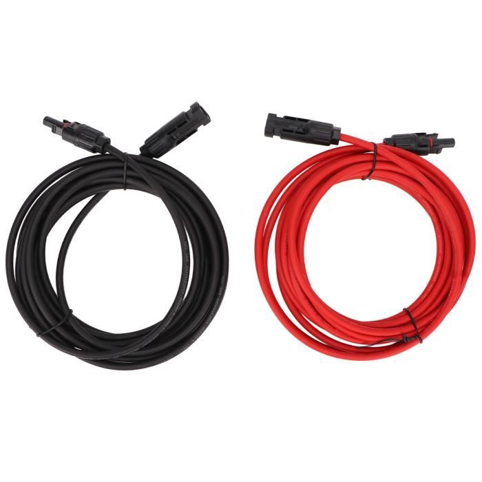 2 câbles de rallonge 4 mm² avec connecteur compatible MC4 – 2 m