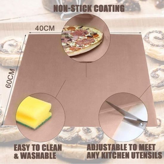 Lot De 2 Papiers De Cuisson Réutilisables | Ronds | Pour Moule à Charnière | Résistants à La Chaleur | Lavables Au Lave-Vaisselle