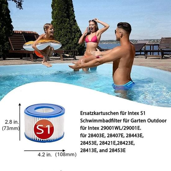 FFYAN 2 Pièces cartouches de filtre de piscine compatibles avec PureSpa