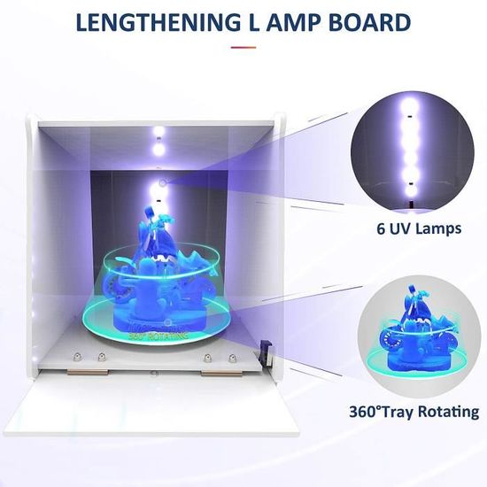 Lampe de durcissement en résine UV 405 nm pour imprimante 3D SLA/LCD, 22,6  cm LED UV 405 nm Source de lumière… –