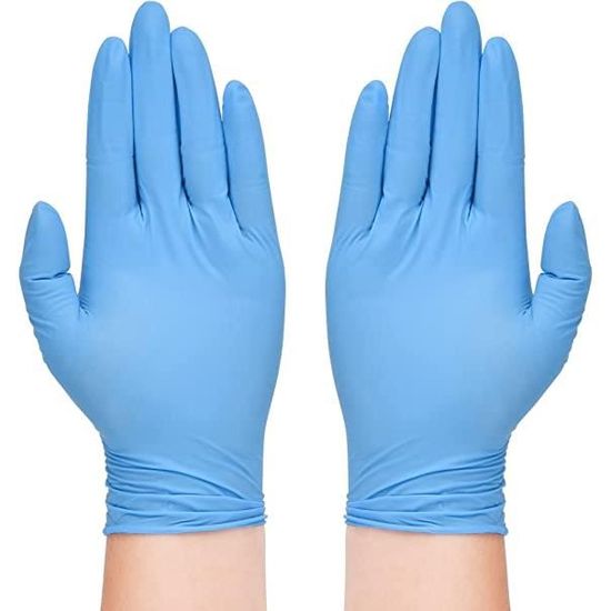 100PCS gants de nitrile jetables en nitrile noir poudre latex sans  mécanicien tatouage mécanique L - Cdiscount Prêt-à-Porter