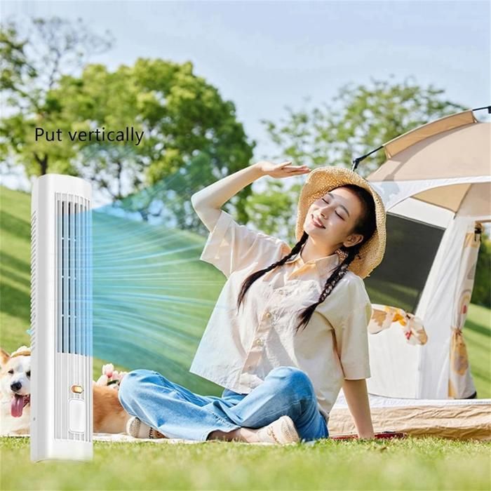 Ventilateur Tour Ventilateur de Bureau Portable avec 5 Vitesses Double