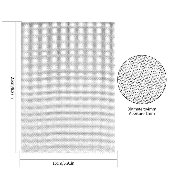 BLOSTM Rouleau Grillage Inox 304 30cm X 1m - Maille Fine Anti-Rongeurs Insectes