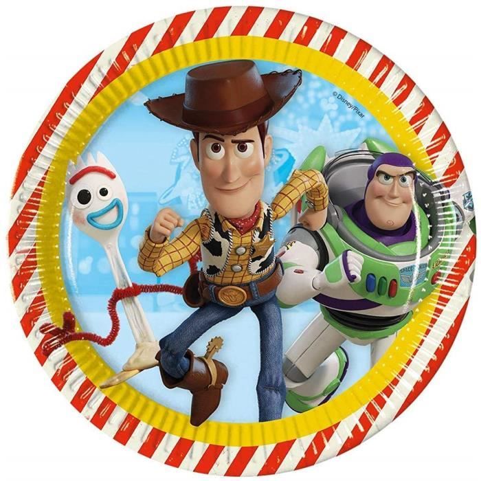Toy Story 4 Party Supplies 54 pièces Deluxe Vaisselle d'anniversaire Toy  Story Pack de décoration de fête pour 16 Personnes 2895 - Cdiscount Maison