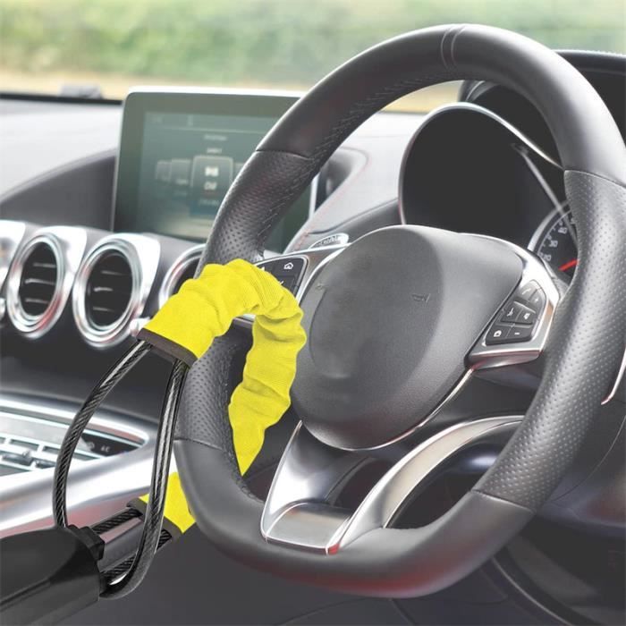 Volant Verrouillage Ceinture de sécurité Verrouillage Antivol Dispositif  Serrures de volant pour voiture Suv Cart Vehicl