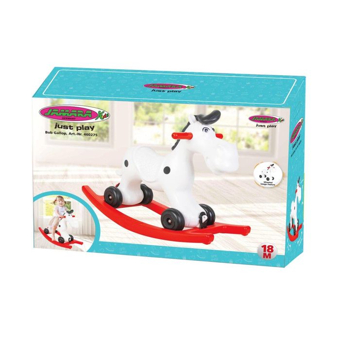 Cheval a shop bascule plastique rouge