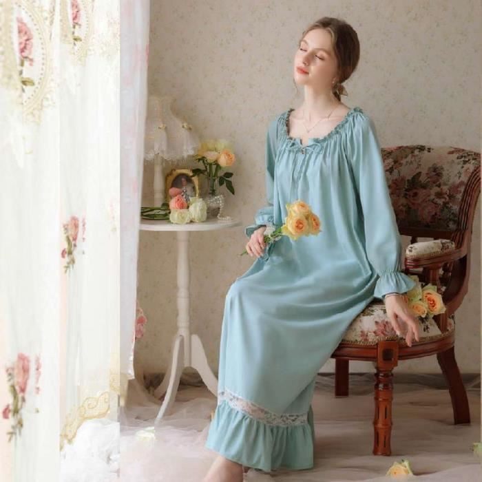 Chemises de nuit pour femmes Sweet Princess Style Vert Vert
